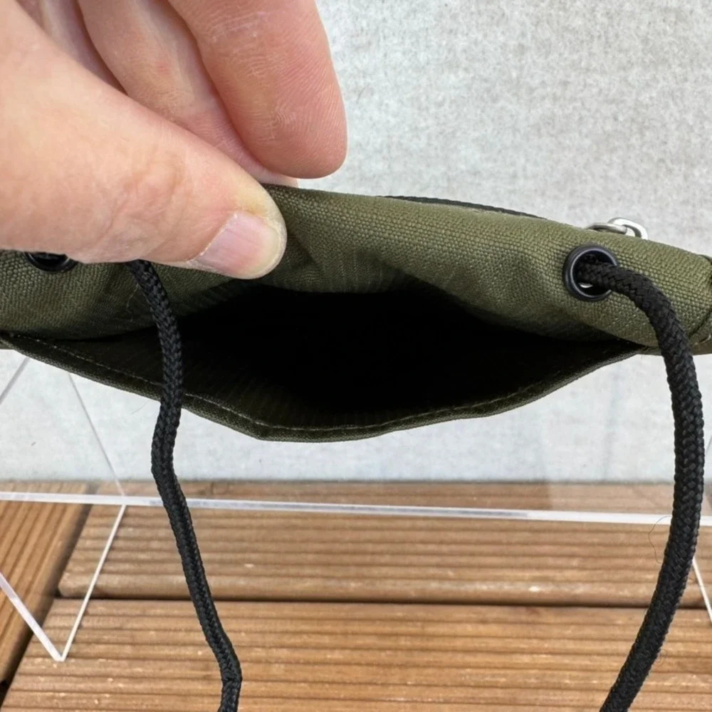 Eddie Bauer Olive Green Canvas Travel Crossbody Bag Wallet Passport Holder